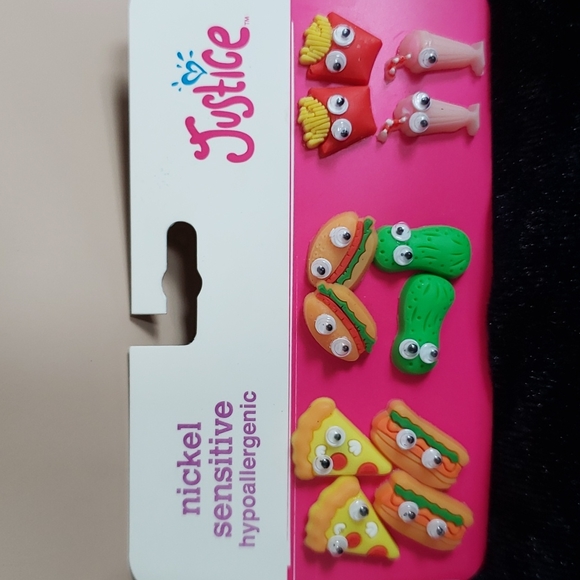 Justice Earrings Food Fruit Tween Brands 2 sets of multiple - Picture 3 of 6